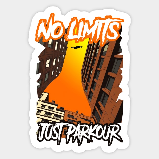 No Limits, Just Parkour Sticker by SergioCoelho_Arts